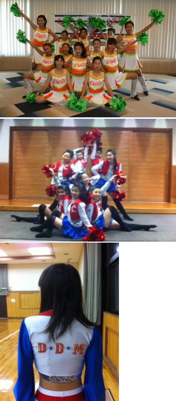 チア衣装にアルファベットワッペン２