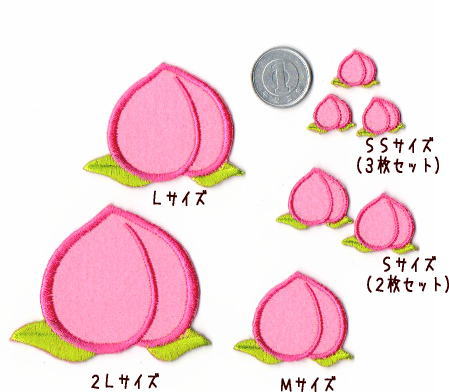 桃のワッペンサイズ2014