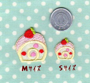 ロールケーキスイーツワッペンファーニー