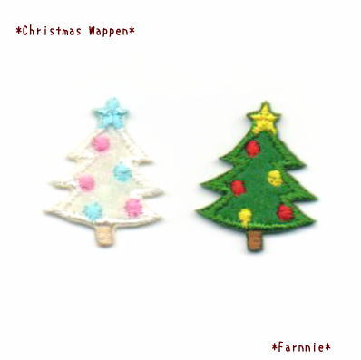 かわいいクリスマスツリーのアイロンワッペン*アップリケトップ